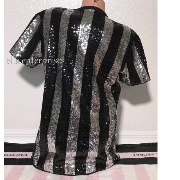 VS Pink Fashion Show 2018 Bling Choker Campus Tee - Picture 4 of 7